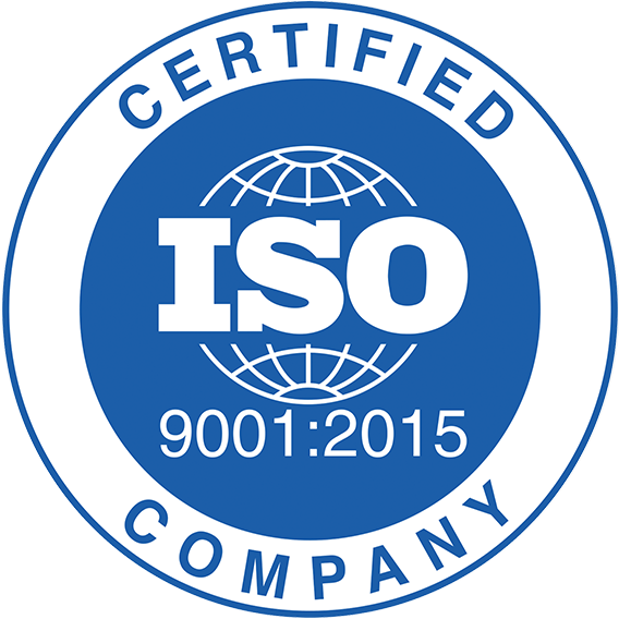 ISO 9001:2015 certified seal